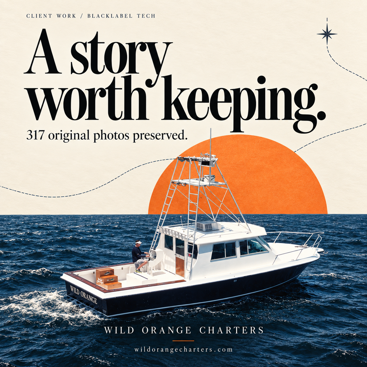 Wild Orange Charters editorial campaign artwork
